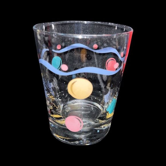 Vintage Disney Clear Drinking Glass Mickey Minnie - Picture 2 of 2